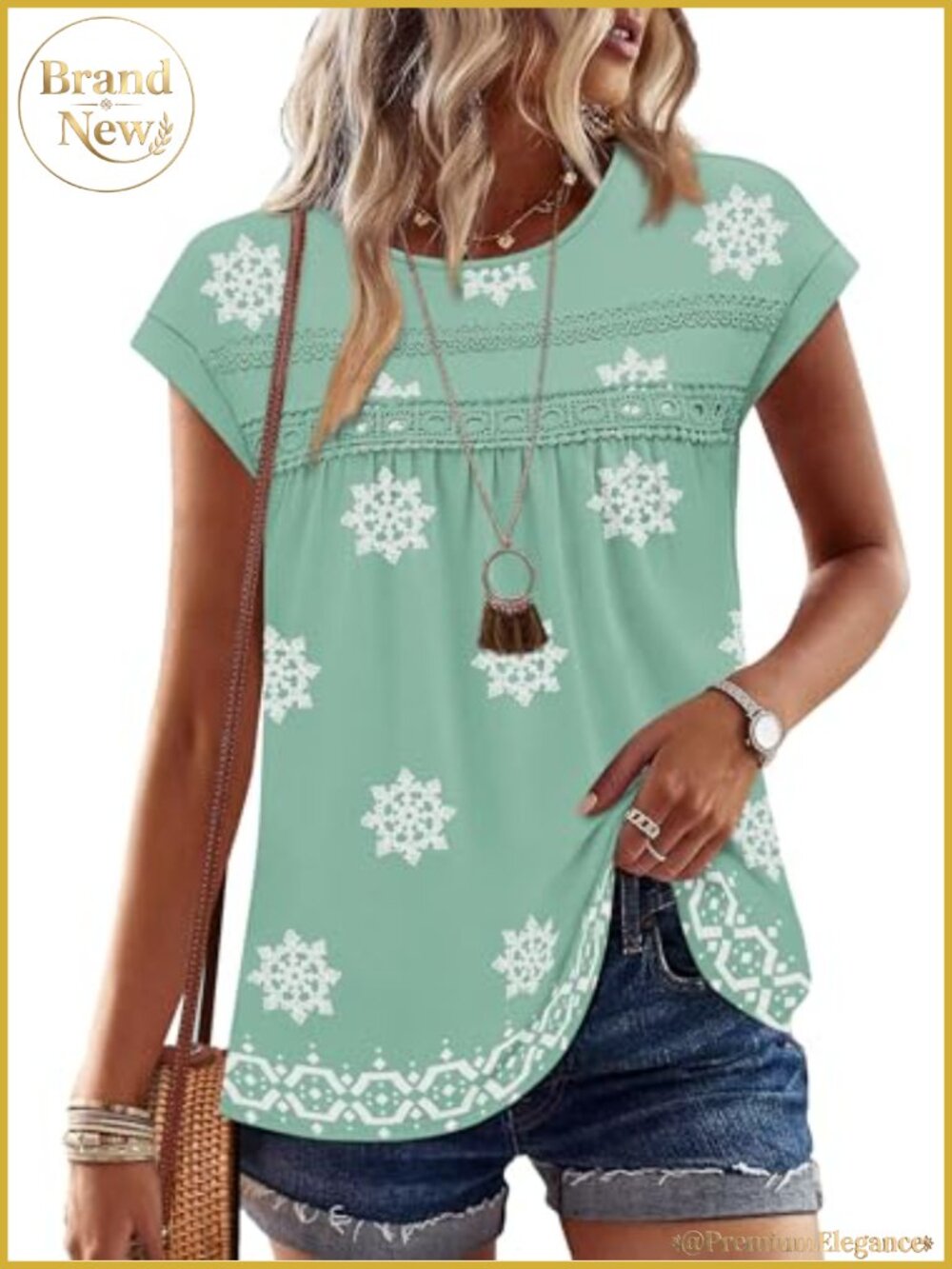 Lace Crochet Cap Sleeve Casual Blouse Loose Fit Summer Top